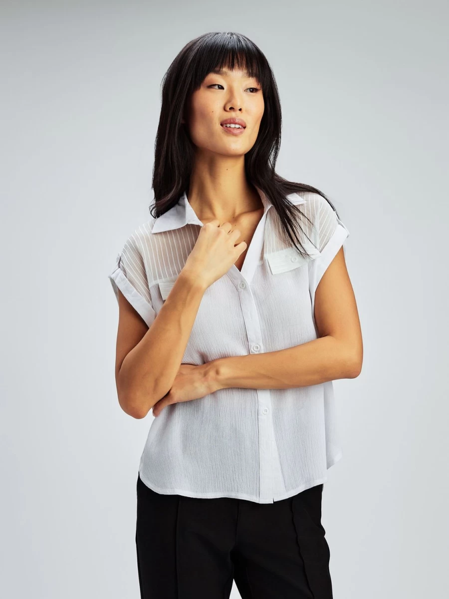 San Francisco Blouses | 3/4-Sleeve Loose Blouse With Buttons