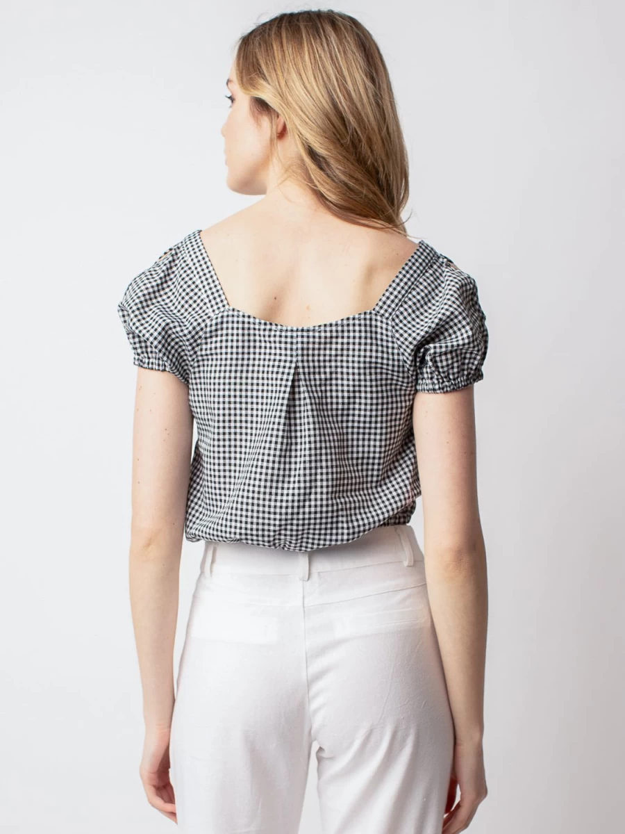 San Francisco Blouses | Short-Sleeve Semi-Fitted Blouse With Buttons